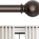 Bronze Curtain Rods 28 to 48 Inches(2.3-4 Feet),5/8 inch Splicing Drapery Rods,Small Curtain Rods Set,Size: 18''-45'',Bronze