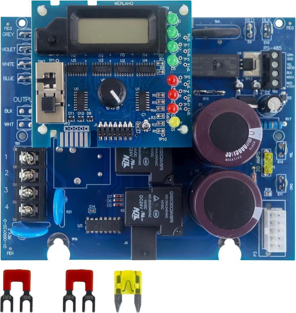 GLX-PCB-RITE Main Circuit Board & GLX-PCB-DSP Display Board Compatible with Hayward Goldline Aqua Rite Salt Chlorine Generators Fit T-15 T-9 T-5 T-3 Size Salt Cell 