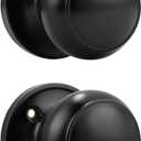 Probrico (2 Pack Classic Closet Door Knobs Dummy Door Knob, Individual Non-Turning Dummy Door Knob Single Side, Black Interior Door Knobs, Easy Installation