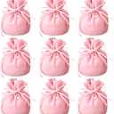 20 Pcs Round Bottom Drawstring Velvet Gift Bags Jewelry Pouches with Pearl Bead,for Wedding Favors,Christmas,Party Favors,Birthday,Pink