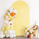 Yellow 6FT Arch Backdrop Cover, Yellow Chiara Backdrop Cover, Background Stand Covers, Arch Stand Covers for Birthday Wedding Party Decoration