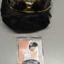 4Pcs Set 50s Rock Wig with Sunglasses and Necklace for Men Singer Rocker Costume Wigs for Cosplay Halloween Party (Adults)