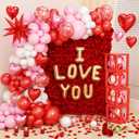 Valentines Day Balloon Arch Kit, Valentines Day Party Decorations with Pink White Red Heart I LOVE YOU Balloons XOXO LOVE Boxes for Bachelorette Engagement Birthday Girls Galentines