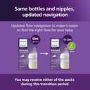 Philips Avent Natural Baby Bottles with Natural Response Nipples (Slow Flow, Flow 2), 4oz, 4-Pack, SCY900/04 (Clear)