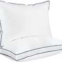 Utopia Bedding Bed Pillows for Sleeping King Size (Navy/White), Set of 2, Cooling Hotel Quality, Gusseted Pillow for Back, Stomach or Side Sleepers