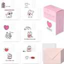 Monolike Day-by-day Card, Love for you Ver.2 - Mix 36 Mini Single cards, 36 envelopes, 36 stickers Package