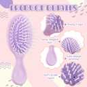 12 Sets Hair Brush Decorating Kit DIY Mini Hair Brush with Gem Stickers Make Your Own Hairbrush Self-adhesive Rhinestone Stickers Craft Kit for Women Party Gifts