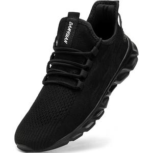 Sneakers for Men Running Casual Lightweight Tennis Shoes Walking Athletic Gym Workout Shoes Summer (11, Black)
