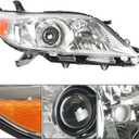munirater Chrome Housing Halogen Headlight Assembly Replacement for Sienna 2011-2020 Passenger Side