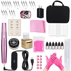 Permanent Eyebrow Makeup Tattoo Pen Kit for Eyebrow Lip Eyeliner Complete Rotary Tattoo Pen Machine Kit with 20pcs Cartridge Needles Microblading Supplies Tattoo Inks for Artists Permanent Eyebrow Makeup Tattoo Pen Kit for Eyebrow Lip Eyeliner Complete Rotary Tattoo Pen Machine Kit with 20pcs Cartridge Needles Microblading Supplies Tattoo Inks for Artists