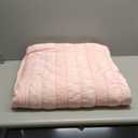 Cozy Bliss Seersucker Cooling Comforter Queen Size, Q-Max 0.45 Reversible Lightweight Cooling Blanket, Breathable Silk Smooth Summer Bedding Quilt for Hot Sleepers Night Sweats Pink
