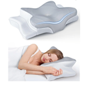 Ultra Pain Relief Cooling Pillow for Neck Support, Adjustable Cervical Pillow Cozy Sleeping, Odorless Ergonomic Contour Memory Foam Pillows, Orthopedic Bed Pillow for Side Back Stomach Sleeper