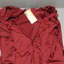 BTFBM Maxi Dresses for Women Summer Fall 2025 Long Sleeve Lapel Neck Button Down Elegant Satin Belted Ruched Shirt Dress (Large, Dark Wine Red)