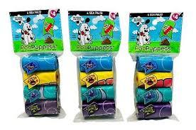 4 SET PALS Pet Waste Bag Refills, PooPuppets, 5 PACK, 4ROLLS 48 BAGS TOTAL, 9X13 BAGS