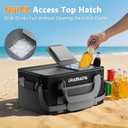 [2026 Updated] 50 Can Collapsible Soft Cooler Bag with Hard PP Lid, Leakproof Insulated Cooler with Quick-Access Top Hatch, Bottle Opener & Mini Table for Beach, Camping, Travel, Large