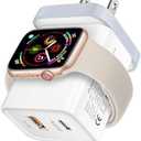 iSeekerKit for A-pple Watch Charger, 20W Fast Charging Block, Portable USB C Wall Charger Power Adapter, Dual Port PD Travel Plug Compatible with iWatch, iPhone, Samsung, Android,Tablet