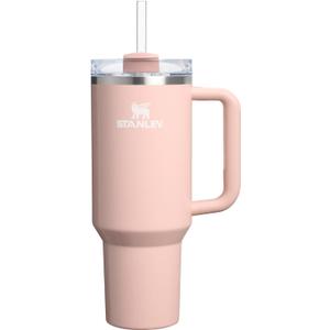 STANLEY Quencher H2.0 Tumbler with Handle and Straw 40 oz | Flowstate 3-Position Lid | Cup Holder Compatible for Travel | Insulated Stainless Steel Cup | BPA-Free | Peach Whip Gloss