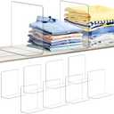 Jogori Shelf Dividers for Closet Organization: Durable Clear Acrylic Divider Organizer for Shelves - Vertical Adjustable Shelving Separators for Clothing Purse