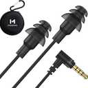 MIPEACE Work Earbuds Headphones, Ear Plug Headphones for Work-Noise isolating Earbuds Earphones for Industrial Safety Construction (Black)