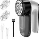 Fabric Shaver, Lint Shaver, Lint Remover Rechargeable Sweater Defuzzer Sweater Shavers to Remove Pilling for Clothes, Couch, Furniture, Fuzz Remover (6 Leaf Blade, 2 Extra Blades)