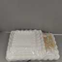 DIDROOM 10 Pack Dessert Table Display Set  4 x ThreeTier Square Cupcake Stands and 6 x Serving Trays, Elegant Tableware for Cakes, Cupcakes, Pastries, and Snacks, Perfect for Parties (White)