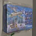 880 Pcs City Airport Passenger Terminal Building Set, 6 IN 1 Airplane Building Blocks Toy, STEM Aircraft Bricks with Shuttle Bus, Luggage Cart, Planes Model Toys Gifts for Adults Boys Ages 6-12+