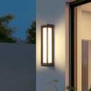 Outdoor Wall Lights, Exterior 26" Wall Sconce Front Porch Light Fixture Modern Garage Lighting Large Wall Mount Lamp IP54 Waterproof Patio Door Entryway LED Landscape Lantern for House Outside