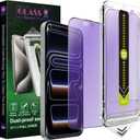 2-Pack Anti Blue Light Blocking Matte Screen Protector for iPhone 17 Pro Max (6.9-Inch),Anti-Glare,9H Tempered Glass,Full Coverage,Anti-Fingerprint,Auto Dust Removal,Bubble-Free