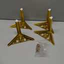 Gold Metal Furniture Legs Heavy Duty Triangle Furniture Feet DIY Modern Replacement Legs for Cabinet Sofa Couch Chair-Set of 4-4.5"x 4.5"x 4.7"(Lx Wx H)