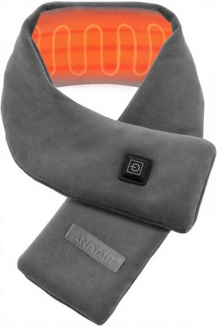 Neck Heating Pad, Electric Heated Scarf with 5000mAh Power Bank, Cordless Neck Warmer for Pain Relief