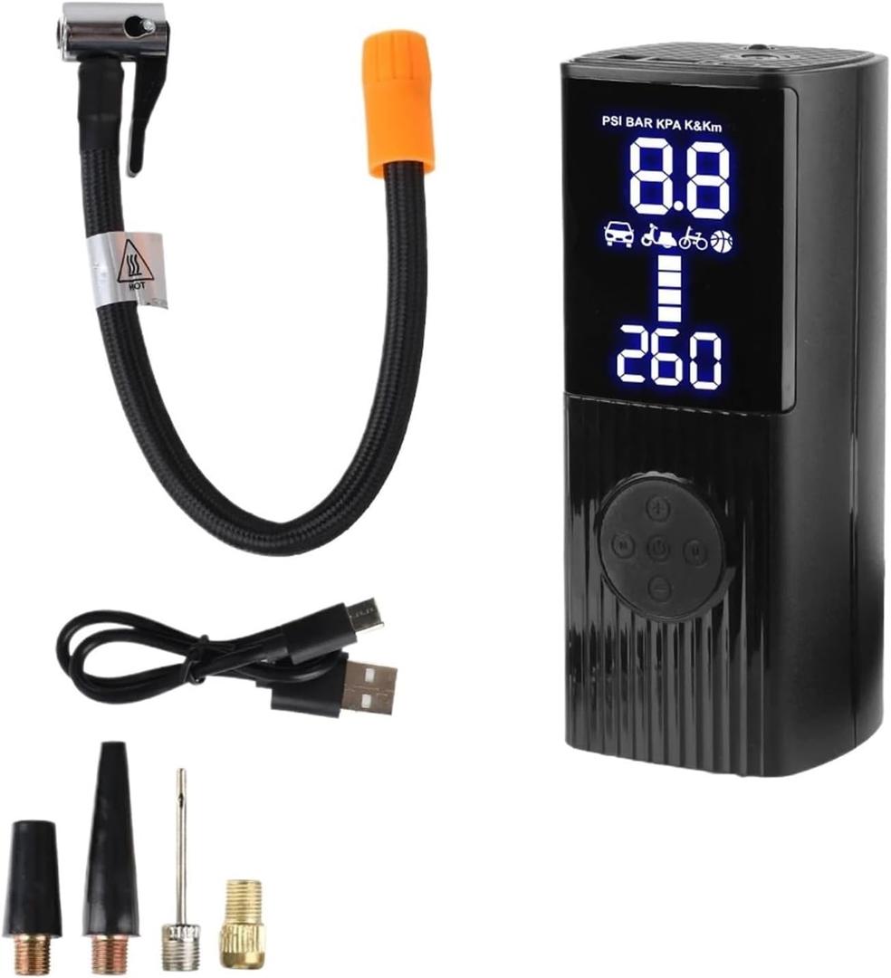 0-150psi/10bar Portable Inflator Car Air Compressor Wireless Inflatable Pump Tire Air Pump Digital Tire Pressure Test,Compatible with Motorc