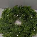 Christmas Cedar Wreath 26inch Large Christmas Wreaths for Front Door with White Berry Wreaths Winter Door Wreath for Window Holiday Fireplace Indoor Outdoor Xmas Decor