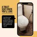 MAYSHINE Toilet Lid Cover - Black, Plush Microfiber Oval Toilet Seat Covers for Bathroom, Machine Washable Elongated Toilet Cover Seat, Stretches up to 21"x19"