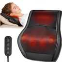 Brelley Neck and Back Massager for Pain Relief Deep Tissue with Heat, Shiatsu Shoulder Massager with Bi-Directional Rotating Head for Neck, Back, Shoulders, and Legs (Black)