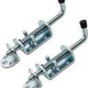 2 Packs 6.5 Inch Heavy Duty Spring Loaded Latch Pin, Sliding Barrel Bolt Door Lock for Chests/Cabinets/Utility Trailer Gate, 2mm Thickened Interior and Outdoor Latch