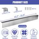 30" Stove Range Gap Filler, Slide-in Range Rear Gap Filler Kit, Behind Stove Shelf Between Stove Range for Most Brands Kitchen Stove (Silver)