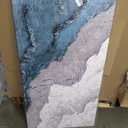 Abstract Wall Art Decor Large Modern Blue White Wall Art Prints Abstract Canvas Art Wall Decor Wave Artwork for Walls Coastal Minimalist Wall Art Decorations Bedroom Office Wall Art Decor 24" X 48"