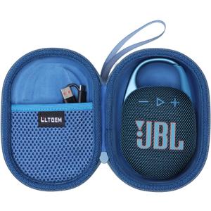 LTGEM Case Compatible with JBL Clip 4/5 Ultra Portable Waterproof Dustproof Bluetooth Speaker, Blue