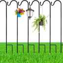 6 Pcs 24 Inch Shepherds Hook for Outdoor Adjustable Bird Feeder Pole Metal Steel Shepard Hooks for Hummingbird Stand Feeder Pole for Garden Plant, Lantern, Hanging Wedding Decor