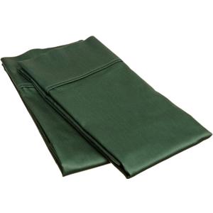 BLUENILEMILLS Egyptian Cotton Premium Pillowcases Set, 400-Thread Count, Sateen Weave, Solid, King, Hunter Green by Blue Nile Mills