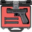 TSA Gun Case for Handgun, TSA Approved Firearm Travel Case, Waterproof & Shock Proof Lockable handgun case, 10.6*8.8*4 Inches 9mm Pistol Case Hard Shell