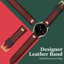 MOINSPIRE Designer Leather Bands with Charms Compatible with Samsung Galaxy Watch 7/6/5/4/Active 2 40mm 44mm/Watch 6 Classic 43mm 47mm/Watch 5 Pro 45mm/Watch 4 Classic 42mm 46mm, 20mm