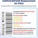 MERV 15 Replacement Filter Compatible with Carrier/Bryant GAPAAXCC1625 Infinity 16" x 25" Air Cleaner, Replaces GAPCCCAR1625, Actual Filter Size 17.2" 24.5" 3.5"