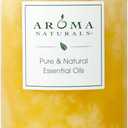 Aroma Naturals Essential Oil Orange and Lemongrass Scented Pillar Candle, Ambiance, 2.5 inch x 4 inch, Yellow