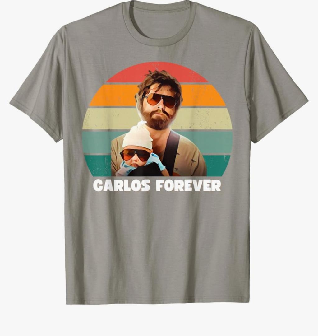 Hangover Movie, Carlos First Name Shirt, Classic Cinema Tee T-Shirt Size M
