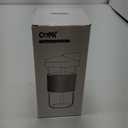 COMI Glass Travel Coffee Tumbler, Smoothie Cup Travel Dual-use Glass Coffee Cups with Lids Coffee Travel Cup with straw - 20 oz - Ash Grey