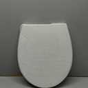 BEMIS 500EC 390 Toilet Seat with Easy Clean & Change Hinges, 1 Pack Round, Cotton White