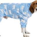 Spark Paws Dog Pajama, Dog Recovery Suit Male, Onesie, Ultra-Soft and 4-Way Stretch - Snowy Polar Bear -2XL: 35-55lbs
