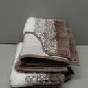 Vaukki 5 Piece Bathroom Rugs Set, Non Slip Shaggy Microfiber Plush Absorbent Washable Bath Shower Mats Runner for Tub (18''x26''+20''x32''+20''x47''+U20''x24''+Lid Cover, Coffee)