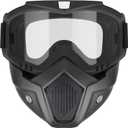 YScare Tactical Mask Compatible with Nerf Rival, Apollo, Zeus, Khaos,Atlas, & Artemis Blasters Rival Airsoft Mask,Black Detachable Masks with Goggles for Shooting Game Cycling Christmas Cosplay Party